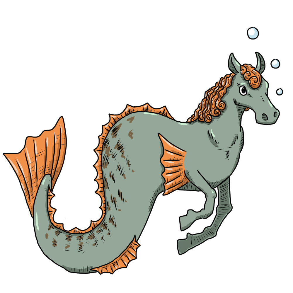 ヒッポカムポスのイラスト