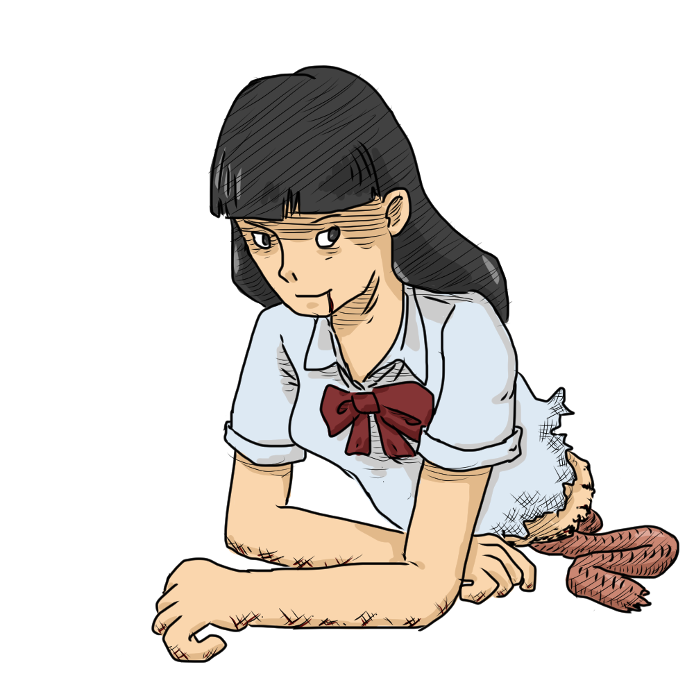 テケテケのイラスト