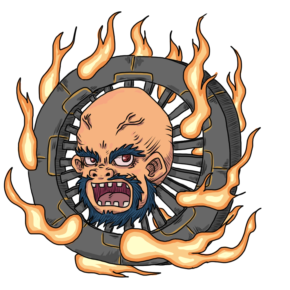 輪入道のイラスト